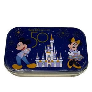 Walt Disney World 50th Anniversary Celebration Mickey Peppermint Mint Tin NEW